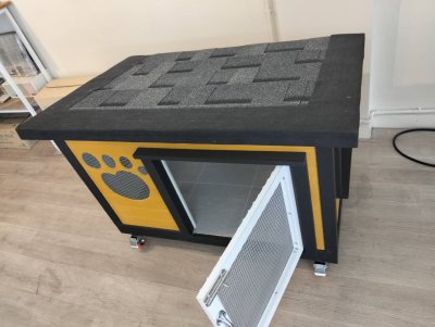 BigBoxDesign รุ่น บ้านแบบฉลุรอยเท้า ตะแกรงเหล็กฉีก+มุ้งลวด CODE : H04