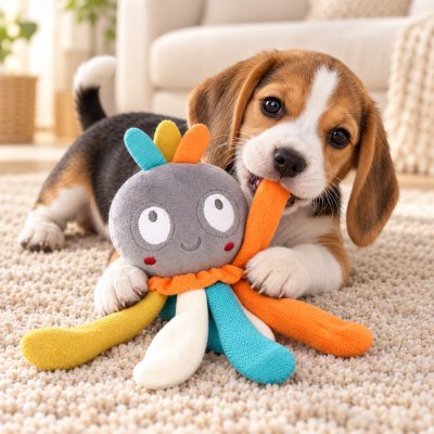AFP-4724 Pups Octopus (Cutie) ของเล่นตุ๊กตาปลาหมึกสำหรับลูกสุนัข (AFPDT4724)