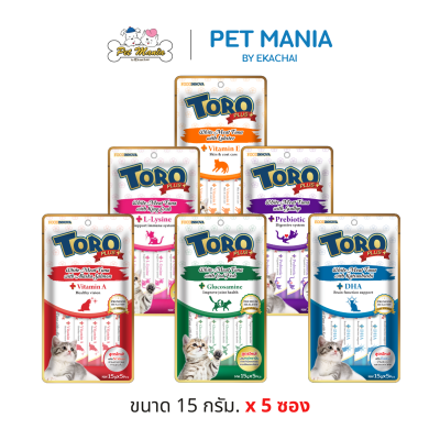 Toro Plus ขนมแมวเลีย ปลาทูน่าเนื้อขาว ขนาด 15 กรัม.X 5ซอง