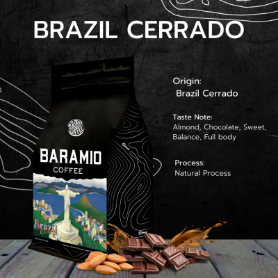 Baramio เมล็ดกาแฟคั่ว Brazil Cerrado 250 - 500 G