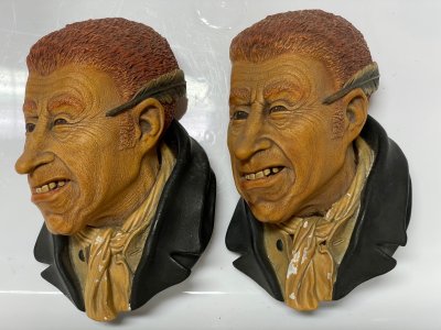 Vintage Bossons Uriah Heep Chalkware Head 1960's Congleton England