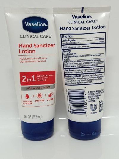 Vaseline Clinical Care Hand Sanitizer Lotion 88 ml