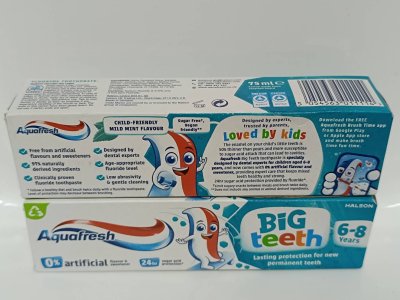 Aquafresh Kids Toothpaste, Little Teeth 3-8 Years 75ml