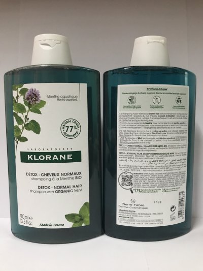 Klorane Organic Water Mint - Detox Shampoo for all Hair Types