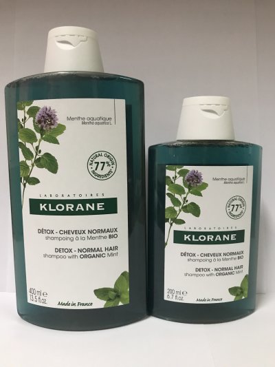 Klorane Organic Water Mint - Detox Shampoo for all Hair Types