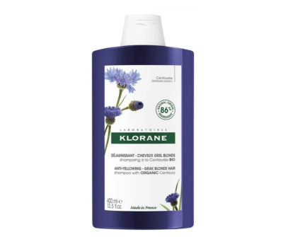 Klorane Anti-Yellowing Shampoo with Organic Centaury for White and Grey Hair