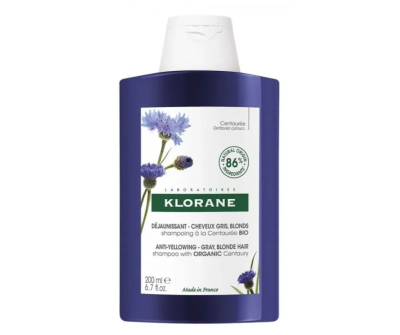 Klorane Anti-Yellowing Shampoo with Organic Centaury for White and Grey Hair