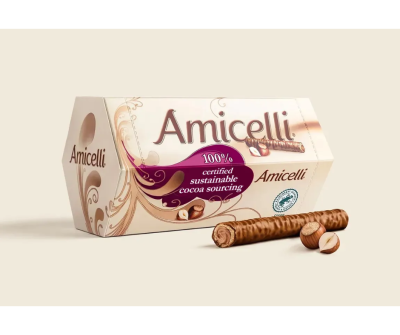 Amicelli milk chocolate & hazzel nuts wafer 200 g 16 bars