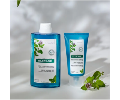 Klorane Organic Water Mint - Detox Shampoo for all Hair Types