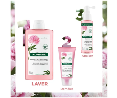 Klorane Soothing Shampoo with Organic Peony for Sensitive Scalps