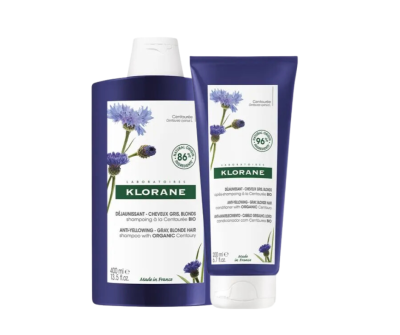 Klorane Anti-Yellowing Shampoo with Organic Centaury for White and Grey Hair