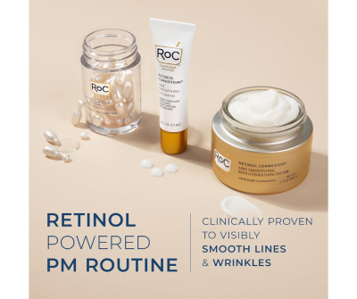 RoC Retinol Correxion Line Smoothing Max Hydration Cream 48 g ครีมบำรุงผิวหน้า เรตินอล มอยเจอร์ไรเซอร์ # Anti Aging USA