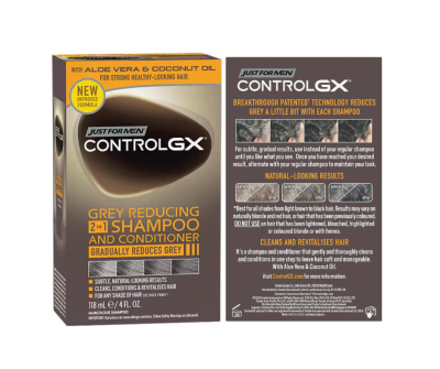 Just For Men Control GX Grey Reducing 2 in 1 Shampoo and Conditioner 118ml แชมพูย้อมผม ผมหงอก จากอเมริกา