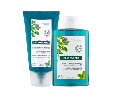 Klorane Organic Water Mint - Detox Shampoo for all Hair Types