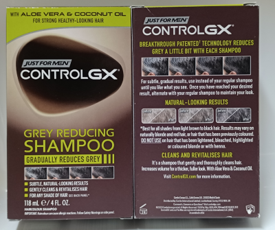 Just for Men Control GX Grey Reducing Shampoo 118 ml แแชมพูย้อมผมดำ ลดผมขาว ผมหงอก จากอเมริกา