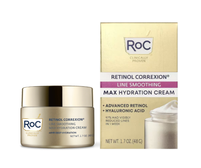 RoC Retinol Correxion Line Smoothing Max Hydration Cream 48 g ครีมบำรุงผิวหน้า เรตินอล มอยเจอร์ไรเซอร์ # Anti Aging USA