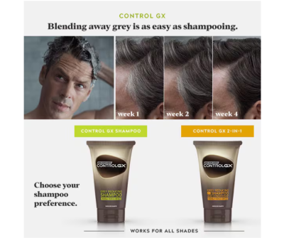 Just for Men Control GX Grey Reducing Shampoo 118 ml แแชมพูย้อมผมดำ ลดผมขาว ผมหงอก จากอเมริกา