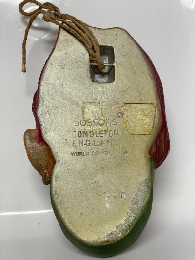 Vintage BOSSONS Chalkware "Smuggler The Pirate 1967" Wall Hanging Ornament