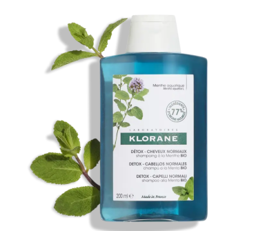 Klorane Organic Water Mint - Detox Shampoo for all Hair Types