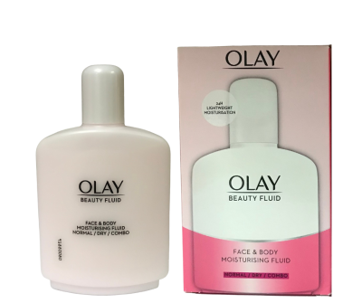 Olay beauty fluid moisturiser face & body 200ml