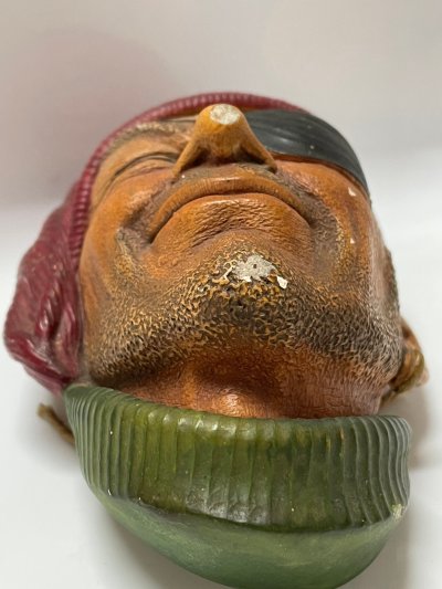Vintage BOSSONS Chalkware "Smuggler The Pirate 1967" Wall Hanging Ornament