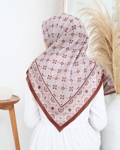 ROSALBA LIMITED SCARF (MAROON) (Voile) SIZE 120