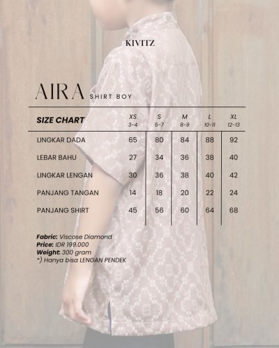 EID 1447H - AIRA SHIRT KIDS (Old Rose)