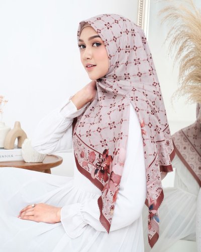 ROSALBA LIMITED SCARF (MAROON) (Voile) SIZE 120