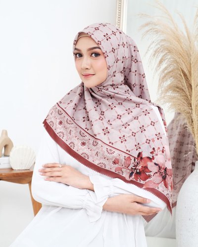 ROSALBA LIMITED SCARF (MAROON) (Voile) SIZE 120