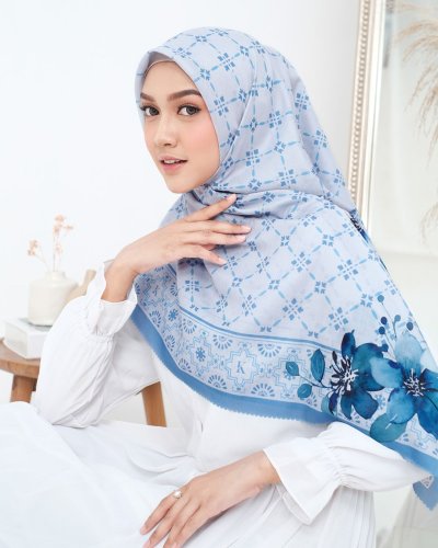 ROSALBA LIMITED SCARF (BLUE) (Voile) SIZE 120