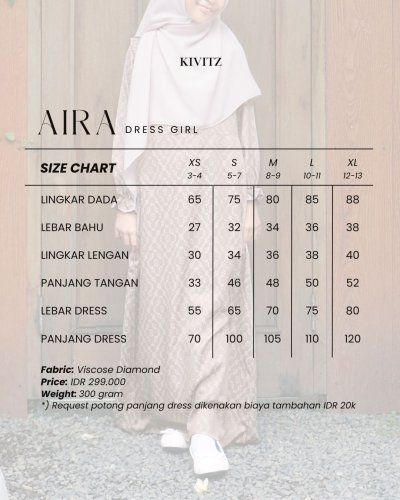 EID 1447H - AIRA DRESS KIDS (Old Rose)
