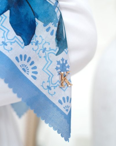 ROSALBA LIMITED SCARF (BLUE) (Voile) SIZE 120