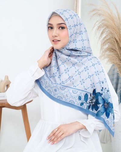 ROSALBA LIMITED SCARF (BLUE) (Voile) SIZE 120