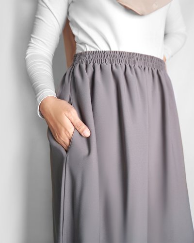 YUMNA FULL SKIRT - Grey Purple YUMNA FULL SKIRT - Grey Purple