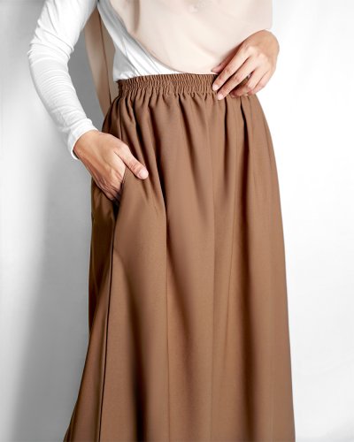 YUMNA FULL SKIRT - Brown