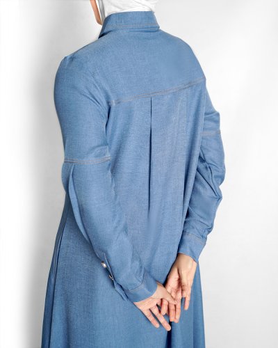 QISYA DRESS - MEDIUM BLUE DENIM