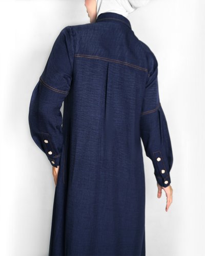 QISYA DRESS - DARK BLUE DENIM