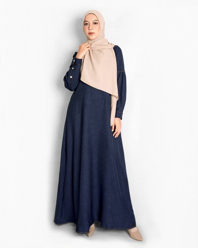 QISYA DRESS - DARK BLUE DENIM