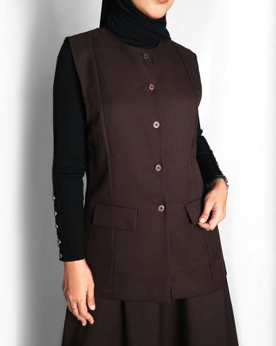 KARA VEST - BROWN