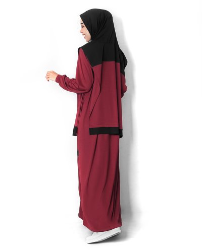 KHAULA DRESS - MAROON