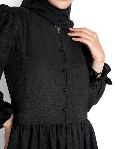 ARQA DRESS -  Charcoal Black
