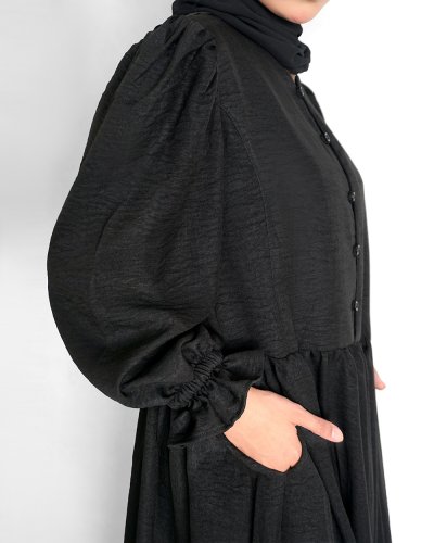 ARQA DRESS -  Charcoal Black