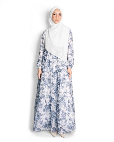 LULA SUMMER DRESS - Floral Blue