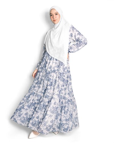 LULA SUMMER DRESS - Floral Blue