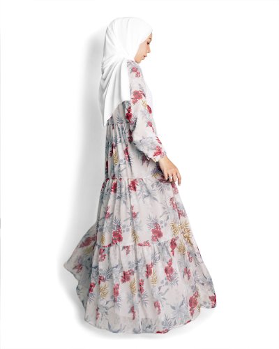 LULA SUMMER DRESS - Floral Grey