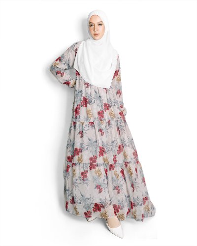 LULA SUMMER DRESS - Floral Grey