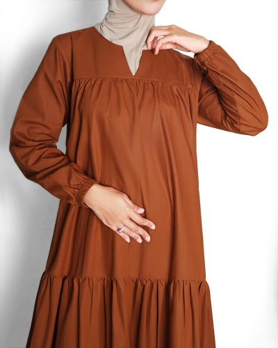ZURA DRESS -  Terracotta