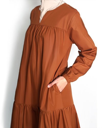 ZURA DRESS -  Terracotta