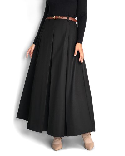 LOUISA VEST & LANA SKIRT SET - BLACK