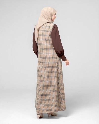 LIVIA DRESS - BROWN